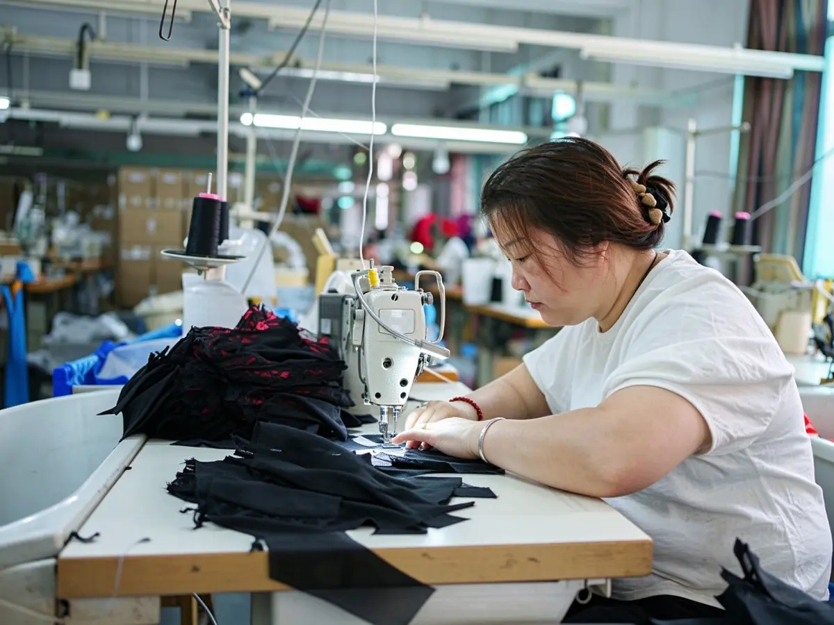 Sportswear manufacturing production line